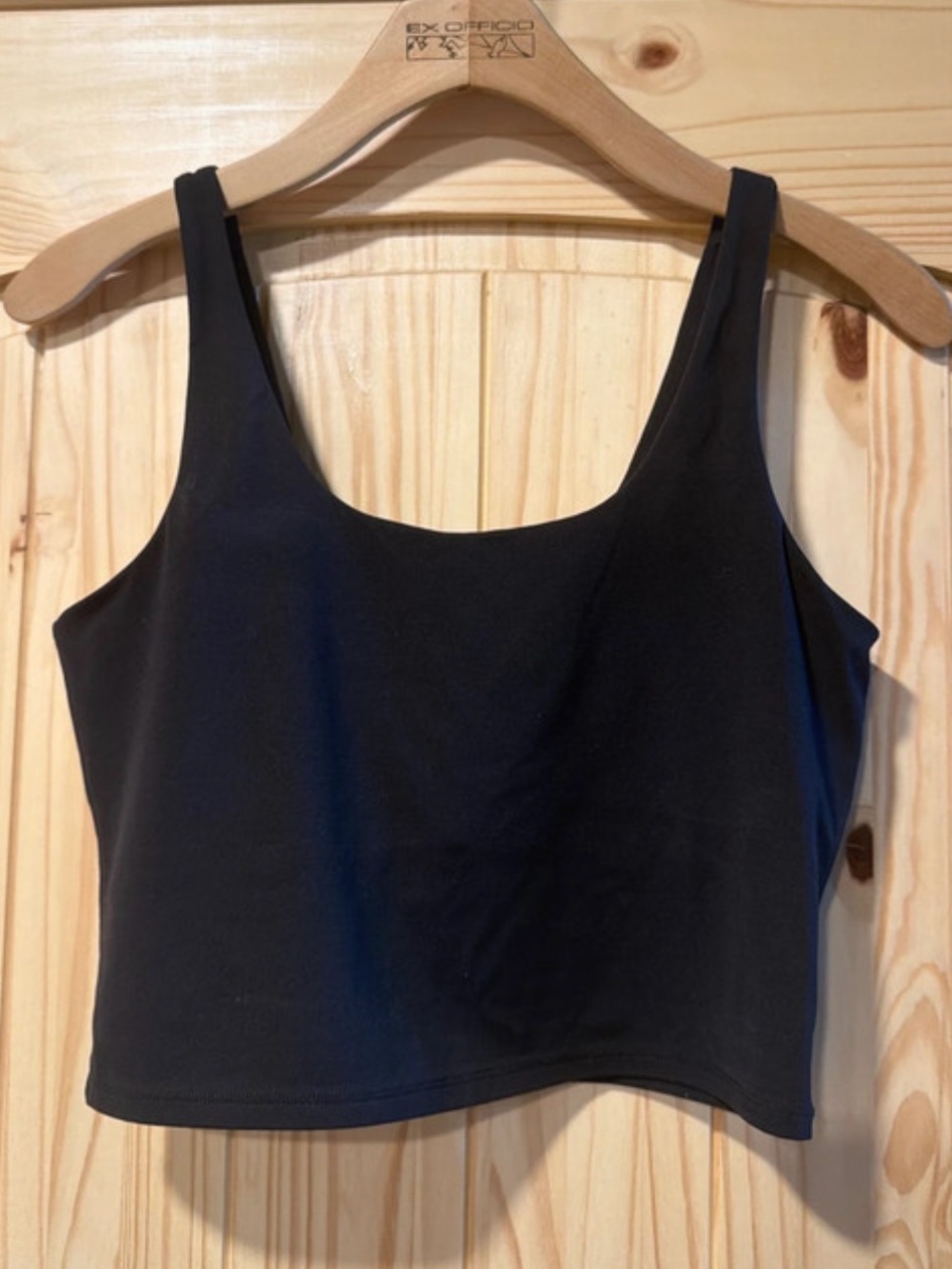 Splits59 Black Crop Tank medium